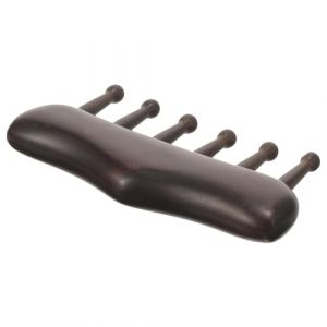 IWOWHERO Peigne peignes comb muira puama peigne de massage des cheveux en bois démêler un peigne pour les cheveux bouclés peigne à dents larges en bois peigne en bois pour femme Black (Langeriy, neuf)