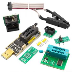 Kit programmateur CH341A pour EEPROM avec clip SOIC8 pour programmation en ligne de puces mémoire flash (housetag, neuf)