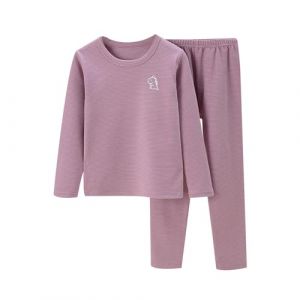 Pyjama B&eacute;b&eacute; 56 Fille Hiver Enfants Ensemble de Sous-v&ecirc;tements Chauds Plus Polaire B&eacute;b&eacute; Grands Enfants Manches Longues Gar&ccedil;on Fille Col Rond V&ecirc;tements d'int&eacute;rieur Pyjamas Pyjama Gar&ccedil;on Court, lilas, 18 (⭐⭐⭐⭐⭐yoyo-eo, neuf)