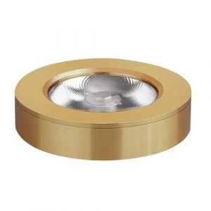 Mini Projecteur Ultra-fin Moderne, Dor&eacute; 5W Downlight Rond En Aluminium Anti-&eacute;blouissement &Agrave; Led, Spot D'int&eacute;rieur, Applique Murale Au Plafond Blanc Chaud-3000K (BohanYaxin, neuf)