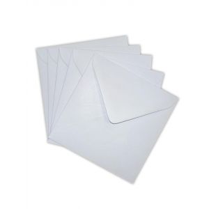 DJP Lot de 50 enveloppes carr&eacute;es blanches unies 100 g/m&sup2; 105 x 105 mm (Dustpic Ltd, neuf)