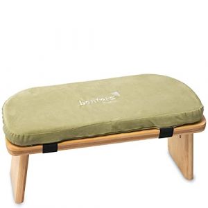 banters Banc de Méditation en Bambou - Tabouret de Méditation Pliant avec Coussin Fourni, Vert (Rubberneck, neuf)