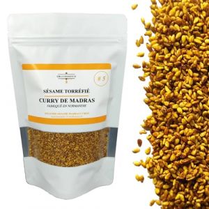 UNIQUE - Sésame parfumé - Curry de Madras (200g) - Fabriqué à la main en Normandie - Assemblage d'Exception - Sans additif, Sans Colorant, Sans Conservateur, non irradié (ORANESSENCE, neuf)