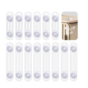 14 Pi&egrave;ces Bloque Porte B&eacute;b&eacute;, Giantzhong S&eacute;curit&eacute; Enfant Porte, B&eacute;b&eacute; S&eacute;curit&eacute; Enfant, Bloque Porte Securite Bebe Sans Per&ccedil;age Pour R&eacute;frig&eacute;rateur, Toilette, Frigo, Four, Armoire (TopGOODS, neuf)