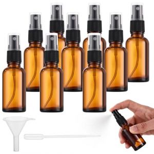 10PcsFlacon Spray Vide, 30 ml Ambré Bouteille Spray Verre, Flacon Huile Essentielle Vide avec entonnoir et Goutteur, adaptés aux huiles essentielles, Aromathérapie, Parfum, Soins de la peau, massage (XUHE B-COMERCE S.R.L., neuf)
