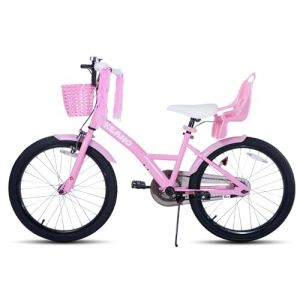 JOYSTAR Zinnia V&eacute;lo pour enfant de 20 pouces pour fille de 8 &agrave; 11 ans, v&eacute;lo fille de 20 pouces avec roues stabilisatrices, Baket et serpentins, rose (Dukee_EUSALE, neuf)
