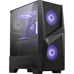 MSI MAG Series Boîtier PC de Gaming pour Tour Moyenne : Panneau latéral en Verre trempé, Ventilateurs RVB 120 mm, Support de Refroidissement par Liquide jusqu'à 240 mm (ZOOM ICI, neuf)