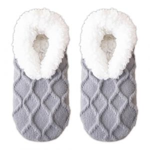 GWAWG Chaussettes chaudes et moelleuses pour femmes,chaussettes de lit antidérapantes doublées en polaire,chaussettes d'hiver épaisses en tricot pour femmes et hommes,chaussettes d'intérieur pour Noël (GWAWG, neuf)