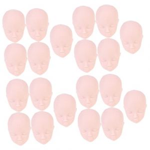 Happyyami Têtes de Poupée DIY 20Pcs Outils de Maquillage d'Entraînement Têtes de Poupée Plastique Accessoires pour Garçon et Filles Fournitures de Bricolage Pratique Maquillage (Liunmiao, neuf)