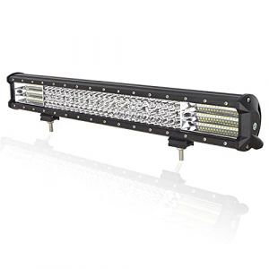 AUXTINGS 58 cm 23 pouces 570W Quad Row LED Light Bar LED Work Light Spot Flood Beam for Trucks Tractor 4X4 Boat Off Road Auto Fog Driving Lamp 12V 24VWaterproof IP67 (AUXTINGS-EU, neuf)