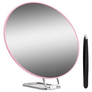 Miroir de maquillage grossissant rond de 15 cm portable voyage grossissant x30 avec ventouse et support réglable pour la maison (Buxianggongzuodeyitian, neuf)