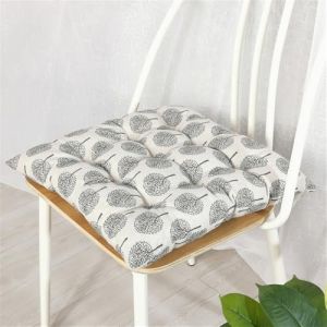 Morbuy Coussins de Jardin, Lot de 2 Impression Coussin Exterieur avec Liens, Epais Coussin Chaise Lin Galette de Chaise pour Int&eacute;rieur Patio Coussin Chaise Exterieur (Beige,40x40cm) (Morbuy, neuf)