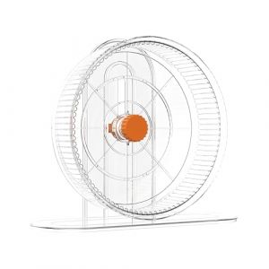 Ziyonix Roue d'exercice pour Hamster, 21cm Roue Hamster Silencieuse Transparent avec Support Ajustable, Accessoire de Cage Hamsters de Jouet pour Hamsters, Gerbilles, Souris ou Autres Petits Animaux (zhiyuanhao, neuf)