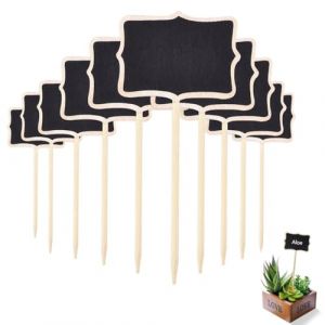 Etiquette Bois Plante Jardin Potager Ext&eacute;rieur &Eacute;tiquette De Tableau Noir Marqueur De Plante Plantes Tags pour Les Graines Plantes Ardoise &Eacute;tiquettes pour Fleur L&eacute;gumes Graine Jardin P&eacute;pini&egrave;re 25Pcs (Hundredweat, neuf)