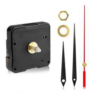 Kit de Mécanisme d'Horloge Quartz, 55 x 55 x 32mm, Mecanisme Horloge Complet avec Aiguilles pour DIY et Restauration d'Horlogerie, Compatible avec Horloge Murale, Pièces de Rechange Précises (A) (HuiQiongHuiChuang, neuf)