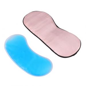 Gogogmee Masque de sommeil pour hommes Masque pour les yeux en soie Masque de sommeil pour les yeux pour dormir Masque de sommeil en soie pour les yeux Rose (Kolding Luo, neuf)