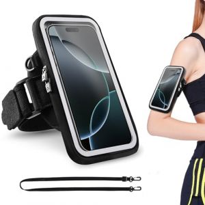Guzack Brassard Téléphones Sport Portable, 6.9" Brassards Running d'équitation Bracelet Porte Telephone Course a Pied pour iPhone 16/15/14/13/12 11 Pro Max Sansung avec Sangle Réglable (Chuangmeida EU, neuf)
