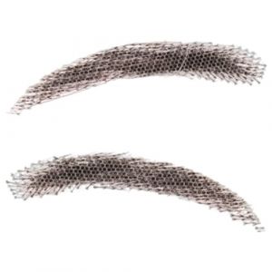 Faux sourcils cheveux humains - faux sourcils pour femme, paire de faux sourcils en dentelle | Faux sourcils r&eacute;utilisables en dentelle, extensions de sourcils respirantes pour le maquillage (hejinshiyuanhongjiebaihuochaoshi, neuf)