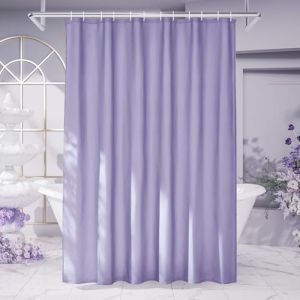 Furlinic Rideau Douche Mauve,180 x 180 cm,Tissu Polyester,Imperméable,Lavable en Machine,Rideaux Baignoire Anti Moisissure,avec 12 Crochets (newpower, neuf)