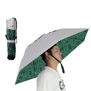 NEW-Vi Chapeau parapluie de p&ecirc;che pliable r&eacute;glable multifonction pour l'ext&eacute;rieur (argent/camouflage) (SJLQW12, neuf)