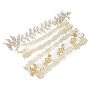 HAPINARY 6 Pièces Dentelle Fleur Bandeau Dentelle Bandeau Nouveau-Né Cheveux Bandes Nouveau-Nés Cheveux Accessoires Bandeaux Pour Filles Fleur Bandeaux Fleur Bandeau Fille (Gan Gardner, neuf)