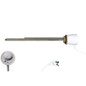Novanetus GEBN 6/4" 2kW 2000W 230V Cartouche Chauffante à Immersion Élément Chauffant pour Chaudière à Réservoir d'Eau Chaude en ACIER INOXYDABLE et Émaillé avec Thermostat (HEATINGNET, neuf)