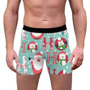 NaLatia Calecon Personnalise Homme, Homme Calecon No&euml;l, Sport Boxer Homme Coton Pas Cher Rigolo Noel Calecon Microfibre Shorty Transparent sous-V&ecirc;tements, Cale&ccedil;on de nouveaut&eacute; Personnalis&eacute; (GUnakd, neuf)