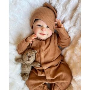 Scnbom 20pouces 50cm b&eacute;b&eacute; Reborn poup&eacute;e Silicone Fille Vrai Poupon Yeux Ouvert Enfant Garcon Realiste Baby Dolls Toddler (FLOWER CHAN LIMITED, neuf)