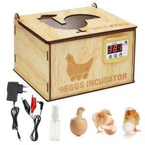 BREUAILY Couveuse à 9 Oeufs Incubateur de Volaille de Poulet avec Contrôle Numérique de la Température Couveuse Oeufs Poules Volaille Caille Pigeon Reptile (Yuecheng Store, neuf)