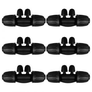 VooGenzek 6 Pi&egrave;ces 4-Voies Raccord de Tuyau D'Irrigation pour Tube 13/16 mm &agrave; 4/7 mm, Connecteur de Tuyau en T Barbel&eacute;, Connecteur D'Irrigation Goutte &agrave; Goutte &agrave; 4-Voies pour Jardin, Pelouse (VooGenzek, neuf)