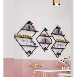 Présentoir de Vernis à Ongles, Organisateur mural de vernis à ongles, présentoir de fournitures d'ongles, étagère de rangement de parfum, support organisateur suspendu for magasin de beauté/ongles(Bla (daixianronglebaihuozhan, neuf)