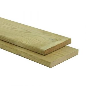 Planche à bords lisses, en pin imprégné, 20 x 145 mm, longueur : 110 cm, pour la construction, avec 4 côtés rabotés et lisses (Holzmarkt Riegelsberger, neuf)