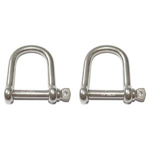 Manille Droite INOX 316 Extra Large 6mm INOX A4 (Lot de 2) (FP INOX, neuf)