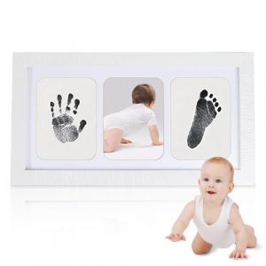 Esncddym Souvenir d'empreintes de mains et d'empreintes de b&eacute;b&eacute;, cadre photo empreinte de b&eacute;b&eacute;,Cadres photo rustiques de d&eacute;cor de p&eacute;pini&egrave;re - Cadre souvenir pour nouveau-n&eacute;, cadres photo de d&eacute;coration (cesdipe, neuf)