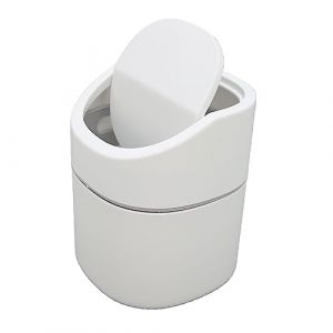 Poubelle de Bureau Mini, Petite Poubelle, Mini Poubelle de Bureau, capacité de 2 L, Poubelle de Bureau, Bouton, Couvercle Rabattable, Réduit les Odeurs, Collecteur de Débris (Guariwen, neuf)