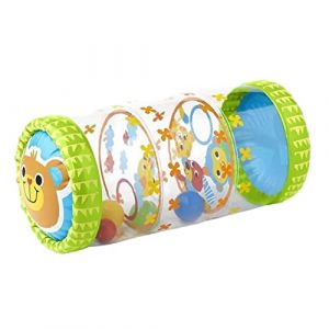 Pratvider Rouleau pour Bébé, Rouleau Musical, Rouleau Gonflable pour Ramper, Fitness pour Bébé Rampant, Jouet Évolutif 2-en-1 pour La Coordination, Ouets pour Enfants 6 Mois À 3 Ans (featurecub, neuf)