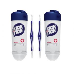 Novokill Kick The Tick Kit 2x | Spray Givrant & Pince à Tique | Crochet Facile à Risque Réduit | 2x 9ml Produit Chiens et Humains (kæferling, neuf)