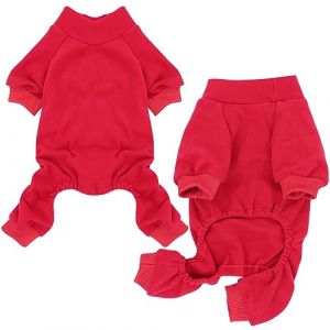 HuaLiSiJi Pyjama Chien Petite Taille,Pyjama Animaux Chien Léger Confortable,Extensible et Coquet, Facile à Mettre et à Enlever Convient Aux Chiens de Petite et Moyenne Taille (XX-Large, Rouge) (HuaLiSiJi, neuf)