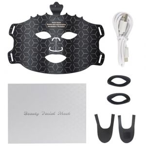 Masque facial LED avec lampe à lumière rouge, 7 couleurs de lumière LED pour le visage et la peau, appareil de soin et beau pour tous les types de peau à la maison, beauté du visage pour rajeunir les (speedingd, neuf)