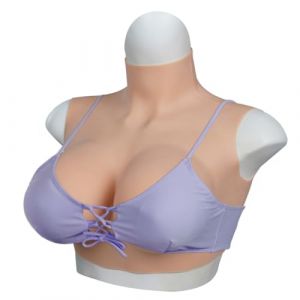 QIAOYIQIAO Sein en Silicone B-G Cup Formes de Seins r&eacute;alistes Faux Seins en plaques Shemale Transgenre Cosplay Travestis Drag Queen (Couleur 2, E Cup-Silicone) (SAIYAO, neuf)