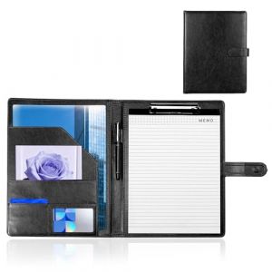 Tbintul Porte Bloc A4 Porte Documents, Bloc Note A4 Range Documents Porte-bloc, Classeur &agrave; Clip, Portfolio Multifonctionnel avec Fermeture Magn&eacute;tique, pour L'&eacute;cole, Bureau (Noir) (RAFAELOS-CHRISTOU, neuf)