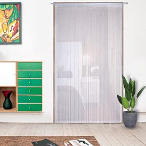 Vagasi Lot de 2 Rideaux Fils Paillette 100x200cm Draperie Rideau Spaghetti El&eacute;gance Studio Fen&ecirc;tre Porte Anniversaire Mariage F&ecirc;te H&ocirc;tel (Hysenm EU, neuf)