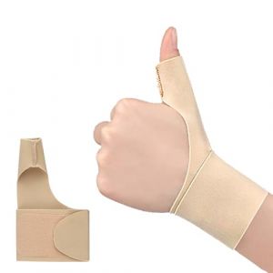 KASESSS Attelle Pouce Gauche, Orthese Pouce de Compression, Elastiques Attelles pour Main et Poignet, Attelle Poignet de Pouce pour Tendinite Poignet, Arthritique, Soulager la Douleu, Entorse(Beige) (KASESSS, neuf)