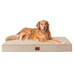 EHEYCIGA Panier Chien Orthopedique, Coussin Chien Dehoussable Lit pour Chien Lavable, Tapis Epais pour Chien Grande Taille, Matelas Chien, Camel, 112x81x9cm (EHEYCIGA EU, neuf)