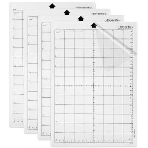 Zinueen Lot de 4 Tapis de Découpe StandardGrip 20,3 x 30,5 cm pour Silhouette Portrait 2, Silhouette Cameo, Cricut Explore et autres machines de découpe électroniques (Zinueen, neuf)