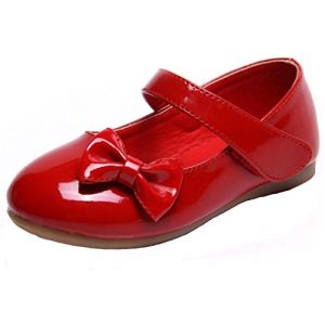 PPXID Fille Princesse Chaussure Flat Mary Janes(Petit Enfant B&eacute;b&eacute;)-Rouge(Bow) 30 (ZHIFANG, neuf)