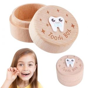 THQAE Boite a Dents de Lait, Boite &agrave; dents de lait, Boite a Dents de Lait Garcon avec Motif de Dents de Lait pour gar&ccedil;ons et filles, Boite &agrave; Dents de Lait, Cadeau pour les nouveaux parents - B (ProTechika O&Uuml;, neuf)