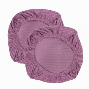 Yikko Lot de 2 housses de chaise élastiques en élasthanne - Lavables - Pour chaise de bureau, salle à manger, bar, mariage - Violet (Yishin Home EU, neuf)