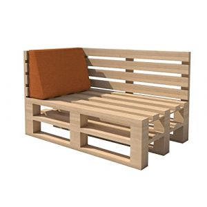 chilly pilley Coussin De Palette EU Coussin De Jardin Int&eacute;rieur Ext&eacute;rieur Lavable Amovible Coussin De Si&egrave;ge Coussin De Dos (Coussins Lat&eacute;raux 60x40x10/20, Orange) (chillypilley, neuf)