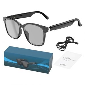 Eventerde Lunettes Connectées | Lunettes Intelligentes avec Traduction en Temps Réel,Écouteurs Intégrés Traduction Instantanée 144 Langues pour Travail Voyage Réunions Pêche Électronique Polyvalente (windyday, neuf)